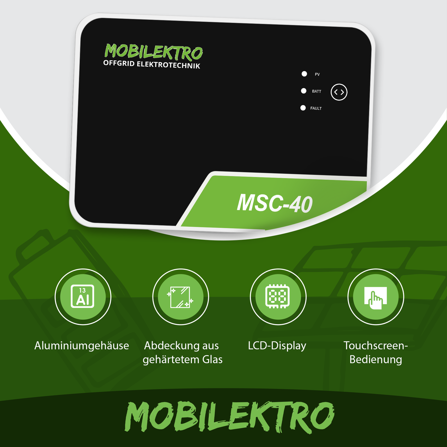 Mobilektro MPPT Laderegler 40A/100V - Bluetooth