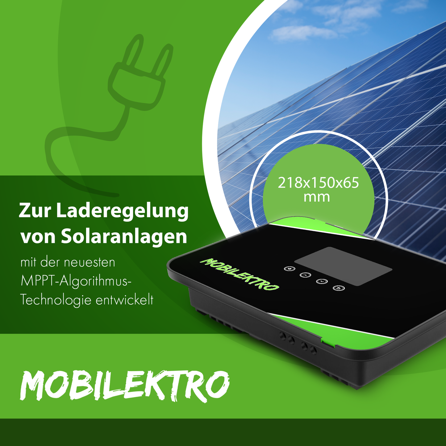 Mobilektro MPPT Laderegler 30A/100V - Bluetooth + Unterputzmontage