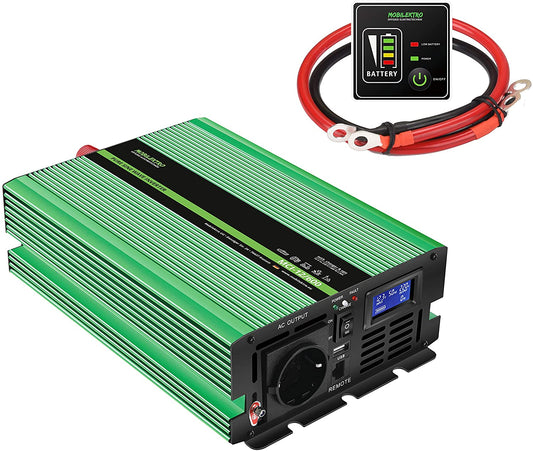 Mobilektro MCI‑Serie ECE R10 Wechselrichter 12V→230V mit Ladegerät & Netzvorrang (600–3000W)
