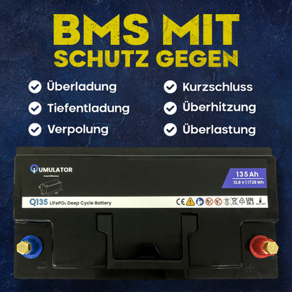 iQumulator LiFePO4 Batterie 12,8V 185Ah Ultra mit Bluetooth & Heizung – Q185Ultra