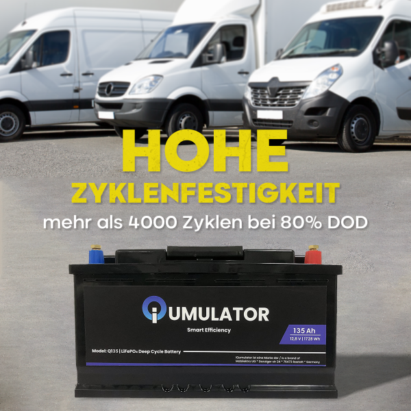 iQumulator LiFePO4 Batterie 12,8V 185Ah Ultra mit Bluetooth & Heizung – Q185Ultra
