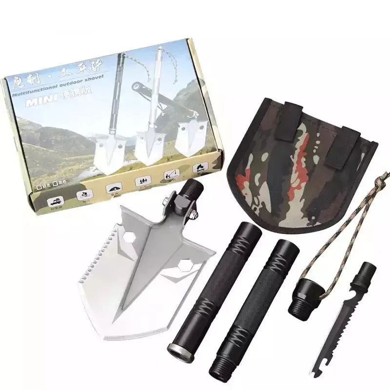 Multifunctional Garden Hoe Beach and Camping Equipment Hand Tool Folding Shovel